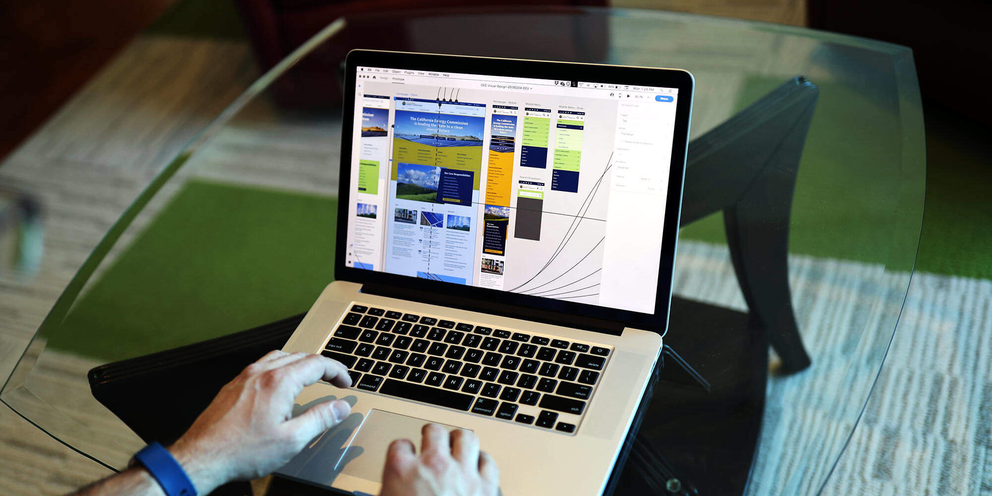 Designing California Energy Commission website in Adobe XD