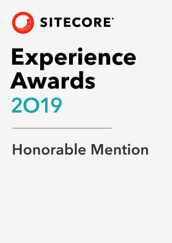 2019 Sitecore Experience Awards Honorable Mention