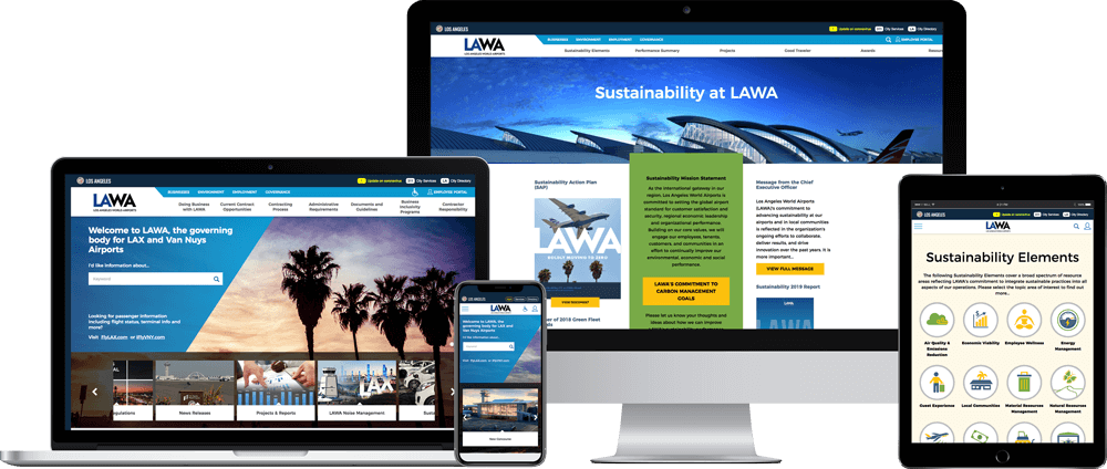 LAWA website on multiple devices