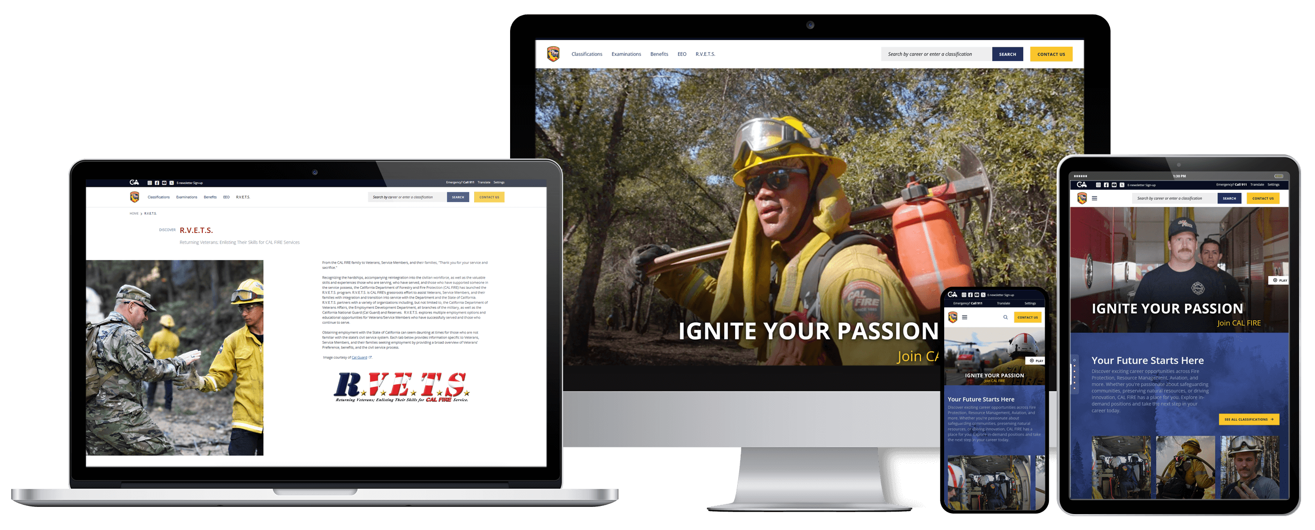 join Calfire website on various devices.